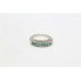 Sterling Silver 925 Women's Band Ring Natural Green Emerald Gem Stones A 305